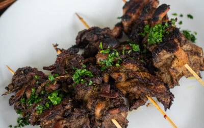 BBQ OYSTER MUSHROOM SKEWERS