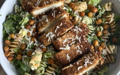 Vegan “Chkn” Caesar Pasta Salad